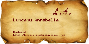 Luncanu Annabella névjegykártya